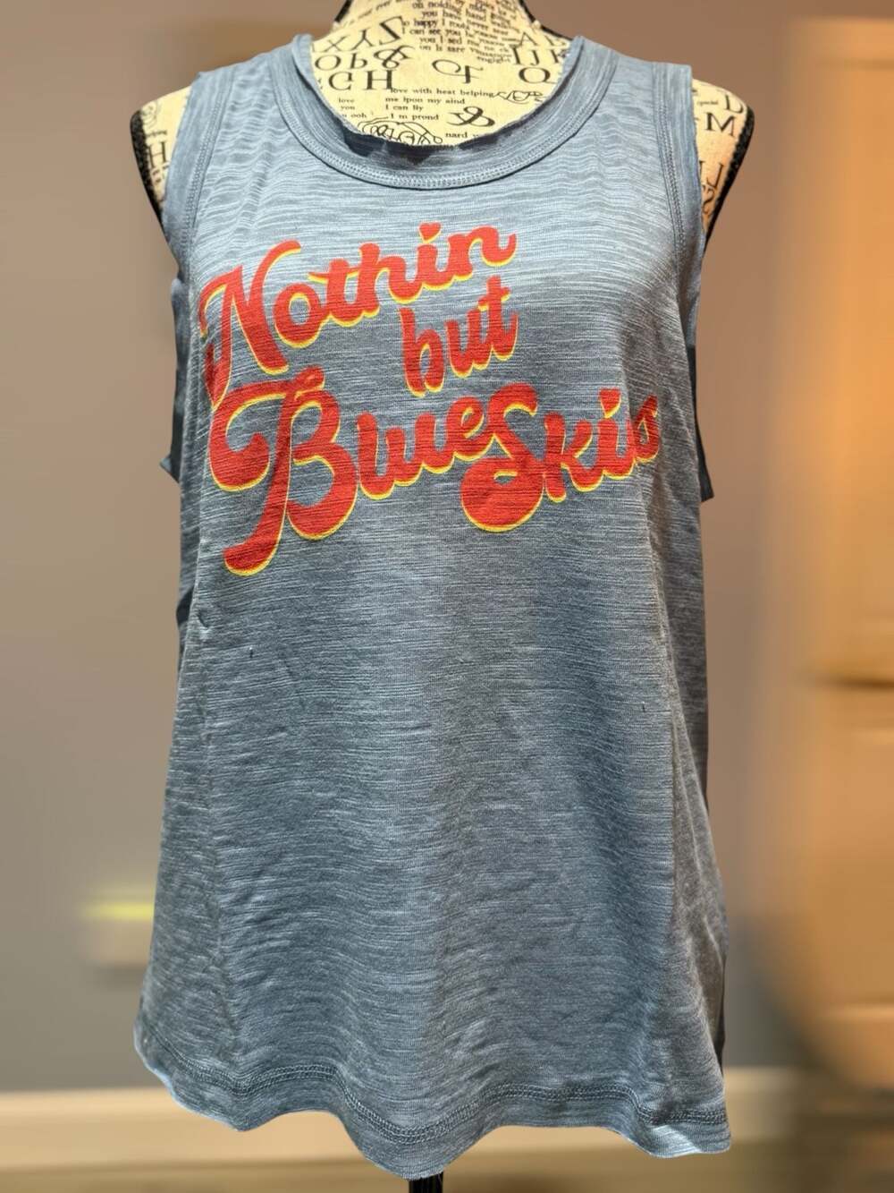 Chaser Nothin But Blueskis Graphic Muscle Tank Large NWT